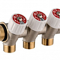 1135951 USYSTEMS коллектор SH 3/4" с вентилями НР/ВР 3x1/2"НР, ц/ц 38мм '5И